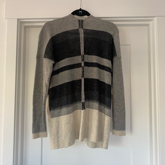 Vince Neutral Striped Open Cardigan - Picture 3 of 3